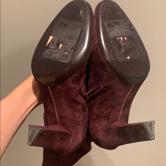 SALVATORE FERRAGAMO suede knee boots - Picture 5 of 7